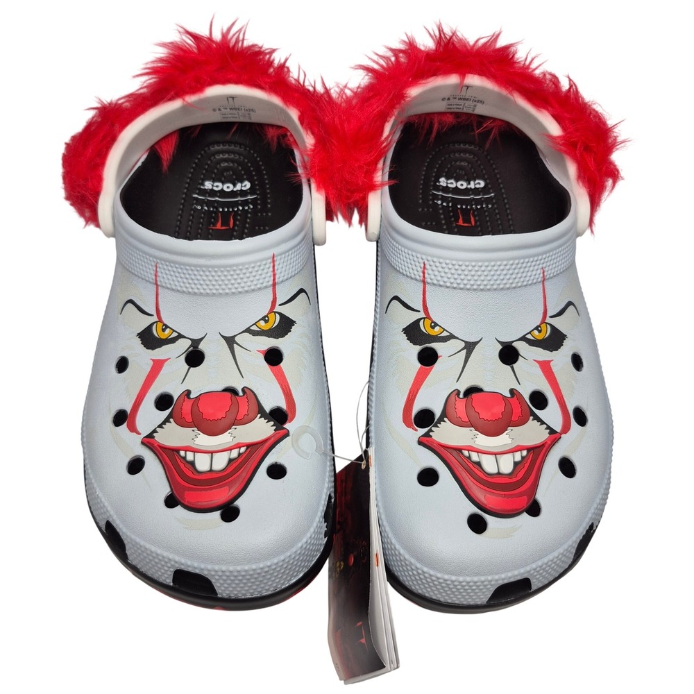 Crocs Pennywise It Chapter 2 Classic Clogs Women's Size 9 Shoes Unisex Red White